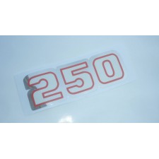 STICKER - 350 - RED/CHROME/WHITE (ORIGINAL PART) - TYPE ČZ 250/485